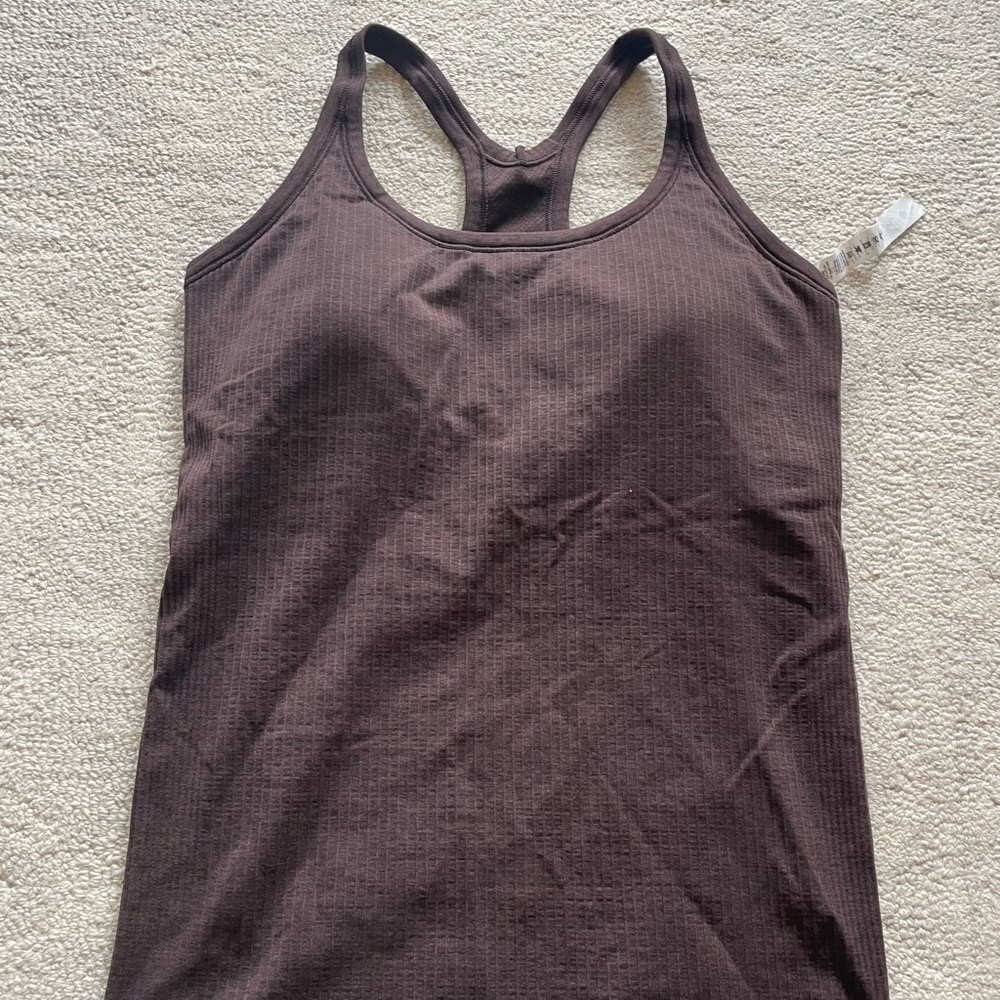 LULULEMON EBB TO STREET TANK, ESPRESSO SZ8